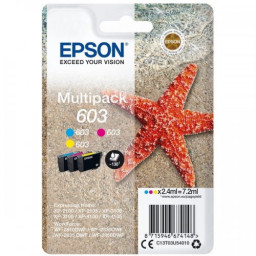 (3)C.t.EPSON #603 XP2100 XP3100 XP4100 WF2830  T03U2+T03U3+T03U4 (estrella de mar)