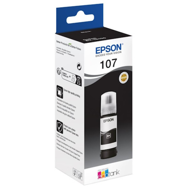 EPSON 107 EcoTank ink ET-18100 negro 70ml 3600p.