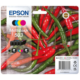 (4) C.t.EPSON #503 WF2960 WF2965 XP5205 BCMY 3,3ml (pimiento) pack 4-colores