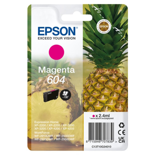 C.t. EPSON 604 magenta (piña) XP2200 XP3200 XP4200 WF2910DWF 2,4ml