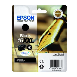 C.t.EPSON #16XXL WF2660 WF2760 negro  (pluma escritura) 21.6ml 1.000p.