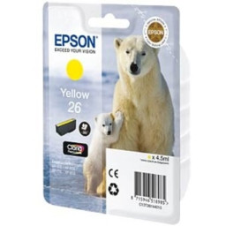 C.t.EPSON #26 XP600 XP605 XP610 XP705 XP805 amarillo 300p. baja capacidad (oso polar)