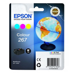 C.t.EPSON #267 WF-100W WF-110W color  6,7ml  200p (globo terráqueo)