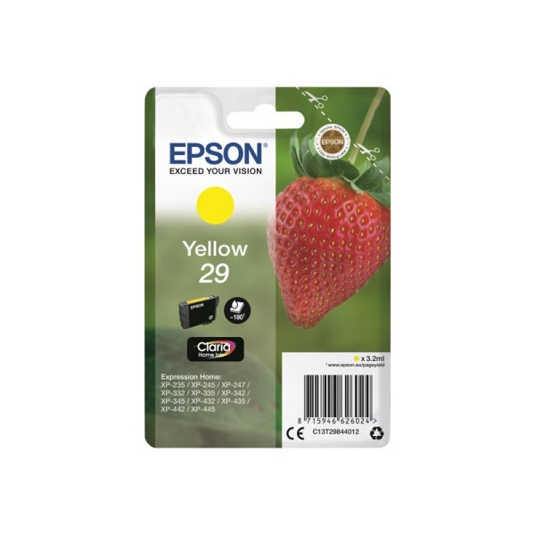 C.t.EPSON #29 amarillo XP235 XP332 XP335 XP345 XP432 XP435 (fresa)