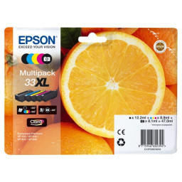 (5)C.t.EPSON #33XL XP530 XP630 XP635 XP830 47ml  (fruta naranja)