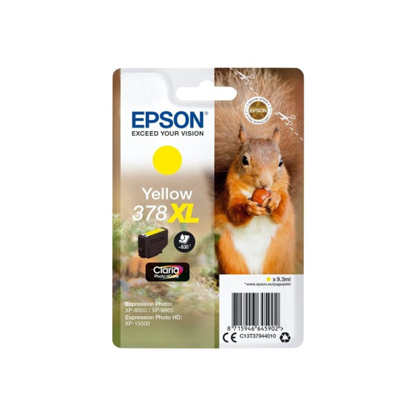 C.t.EPSON #378XL XP8500 amarillo Claria Photo HD 830p (ardilla)
