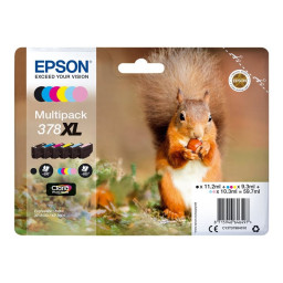 (6) C.t.EPSON #378XL XP8500 Claria Photo HD  cyan, magent, amar, cyan cl, mag cl, neg (ardilla)