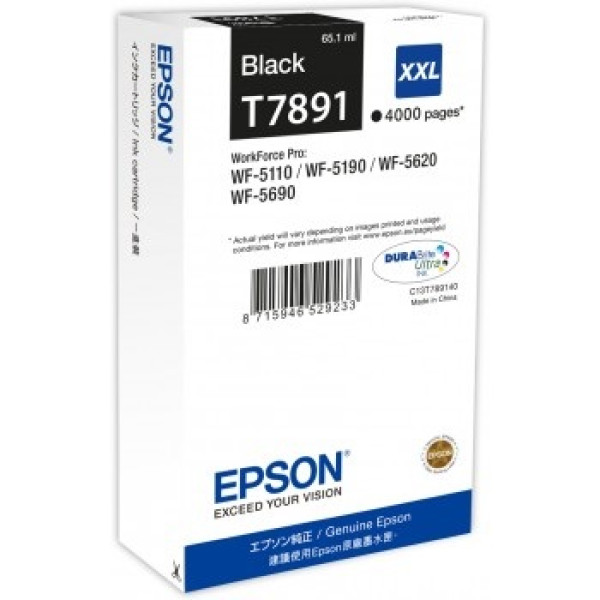 C.t.EPSON #T7891 XXL negro WF5110 WF5190 WF5620 WF5690 4.000p. #PROMO#
