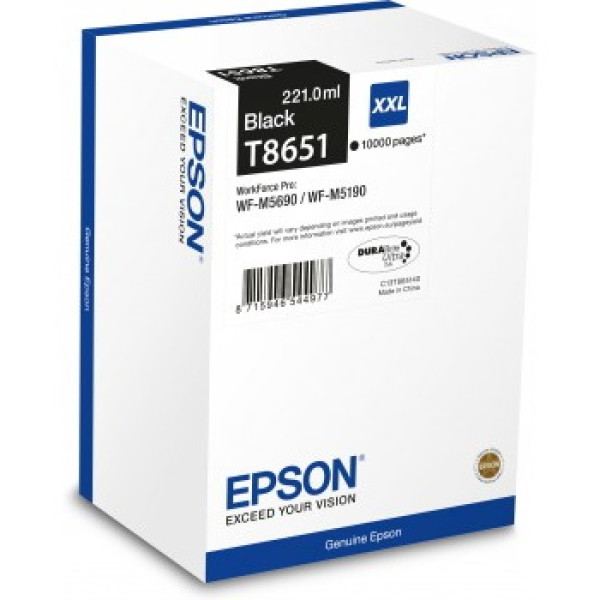 C.t. EPSON T8651 XXL negro WorkForce 10.000p. WF-M5190 WF-M5690