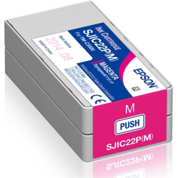 Ct. EPSON ColorWorks C3500 (TM-C3500) magenta SJIC22P(M) 32,5ml