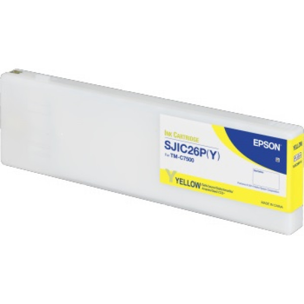 Ct. EPSON ColorWorks C7500 amarillo SJIC26P(Y) DURABrite Ultra (papel mate) 294ml