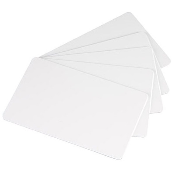 (500) Tarjetas EVOLIS PVC color blanco imprimibles PVC blank cards 30MIL (5 packs de 100un)