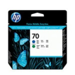 Cabezal HP #70 azul y verde 