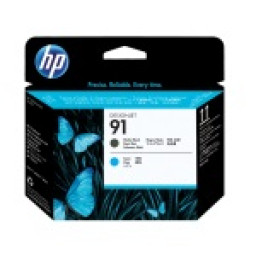 Cabezal HP #91 cian y negro mate * 