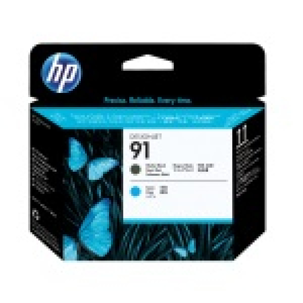 Cabezal HP #91 cian y negro mate * 