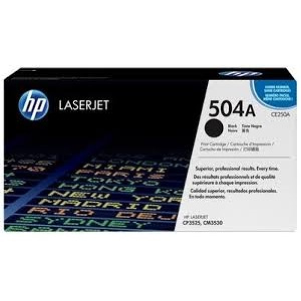 Toner HP #504A LjC. CP3525 CM3530 negro 5.000p.