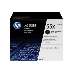 (2) Toner HP #55XD Lj P3011 P3015 M521 M525 2x12.500p. - (doble-pack)