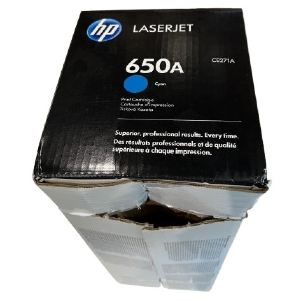 Toner HP LjC.#650A CP5525 M750 cian 15.000p. **caja dañada, interior sin abrir**