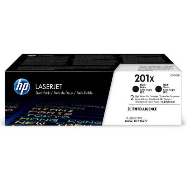 (2) Toner HP #201X negro M252 M277 2x2.800p. - (doble-pack)