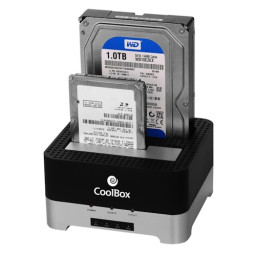 Duplicador COOLBOX disco duro SATA. USB 3.0 Docking doble Botón
