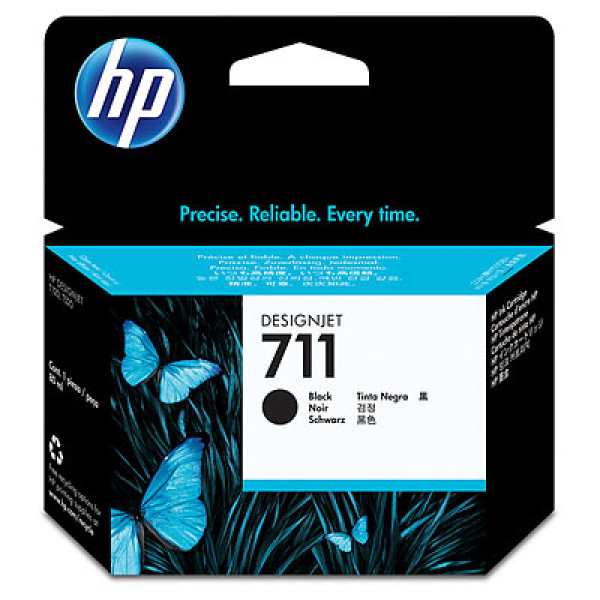 C.t.HP #711 negro 80ml Designjet T120 T125 T130 T520 T525 T530 alta capacidad