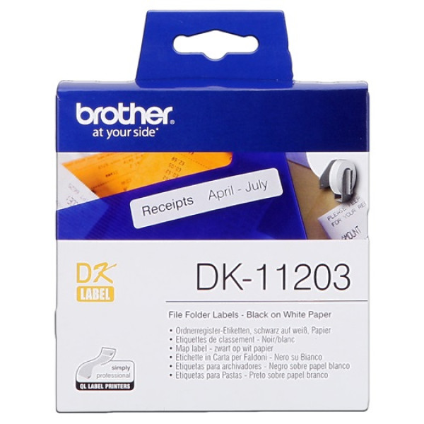 Rollo etiq.DK precort. carpetas 17x87mm 300un para QL570 QL700 QL710 QL720 QL1050 QL1060