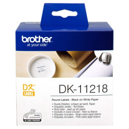 Rollo etiq.DK precort. circulares 24mm 1000un para QL570 QL700 QL710 QL720 QL1050 QL1060