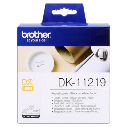 Rollo etiq.DK precort. circulares 12mm 1200un para QL570 QL700 QL710 QL720 QL1050 QL1060