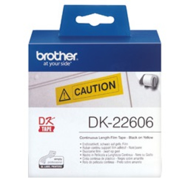 Cinta continua DK película plást.amaril 62mmx15,24 para QL570 QL700 QL710 QL720 QL1050 QL1060