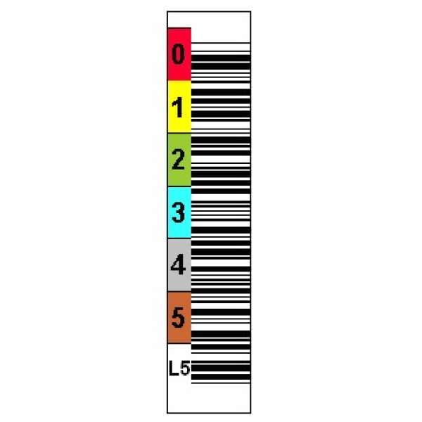 Etiqueta Ultrium LTO-5 - 6dig. Vert./Color/barcode/ Etiqueta Ultrium LTO-5 - 6dig. Vert./Color/barcode/