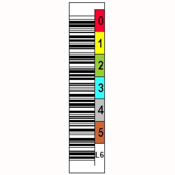 Etiqueta Ultrium LTO-6 - 6dig. Vert./Color/QUANTUM/ Etiqueta Ultrium LTO-6 - 6dig. Vert./Color/QUANTUM/