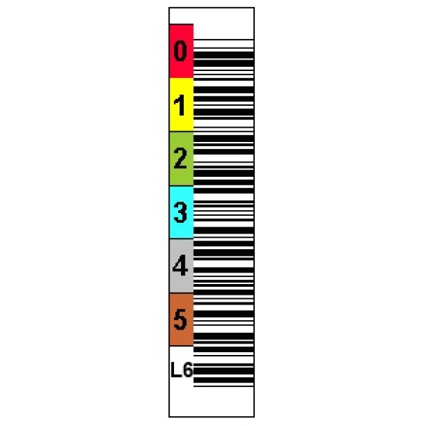 Etiqueta Ultrium LTO-6 - 6dig. Vert./Color/barcode/ Etiqueta Ultrium LTO-6 - 6dig. Vert./Color/barcode/