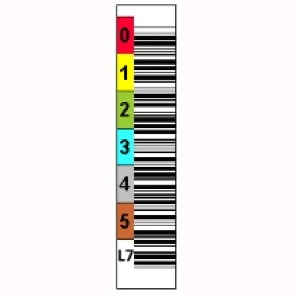 Etiqueta Ultrium LTO-7 - 6dig. Vert./Color/barcode/ Etiqueta Ultrium LTO-7 - 6dig. Vert./Color/barcode/