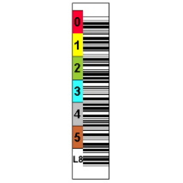 Etiqueta Ultrium LTO-8 - 6dig. Vert./Color/barcode/ Etiqueta Ultrium LTO-8 - 6dig. Vert./Color/barcode/