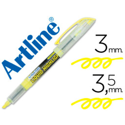 Rotulador ARTLINE Fluorescente Amarillo Punta biselada 3,5mm