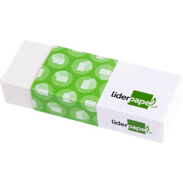 Goma de borrar LIDERPAPEL blanca 12x20x40mm (74290)