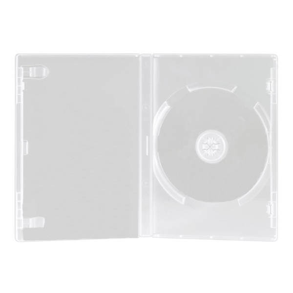 Estuche vídeo 1DVD slim transparente ancho 7mm, clear case