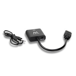EWENT adaptador vídeo HDMI/M a VGA/H con audio jack 3.5mm y cable 10cm EWENT adaptador vídeo HDMI/M a VGA/H con audio jack 3.5mm y cable 10cm