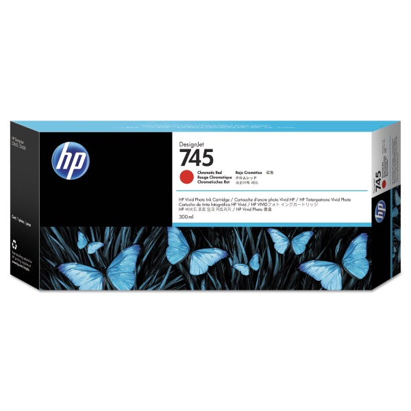 C.t. HP #745 rojo cromático 300ml Designjet Z2600 Z5600 HD Pro MFP