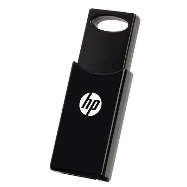 HP USB drive v212w 64GB USB 2.0, conector retráctil, color negro