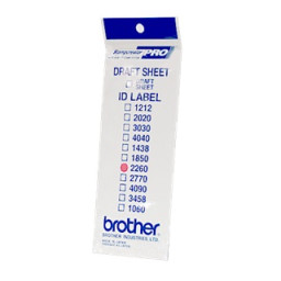 (12) BROTHER etiquetas identificación 22x60mm DRAFT SHEET ID LABEL Stamp Creator