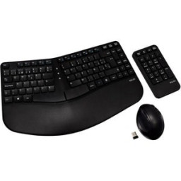 V7 Teclado Combo Ergonomico profesional CKW400ES inalambrico RF USB 1600 dpi