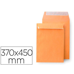 (100) Bolsas LIDERPAPEL 450x370mm kraft marrón 90gr. K-36 (28172)
