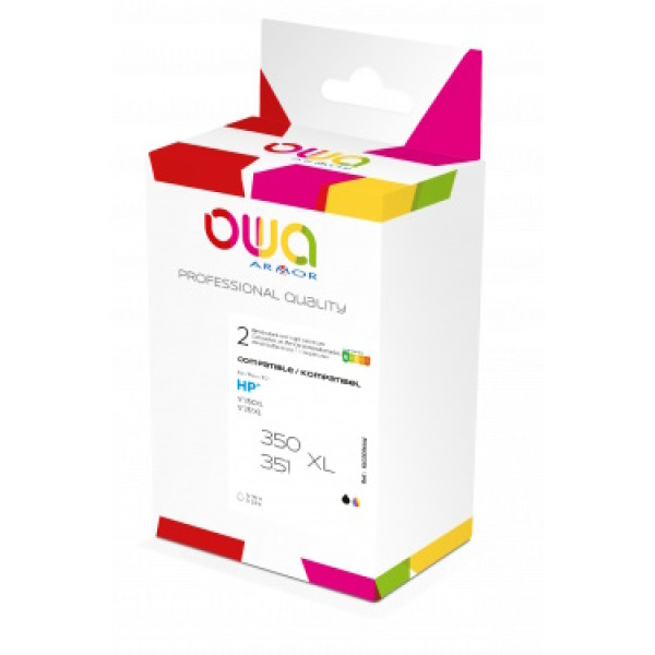 Ct. reman. OWA: HP 350XL negro + 351XL color pack 2 (comp.CB336EE + CB338EE)