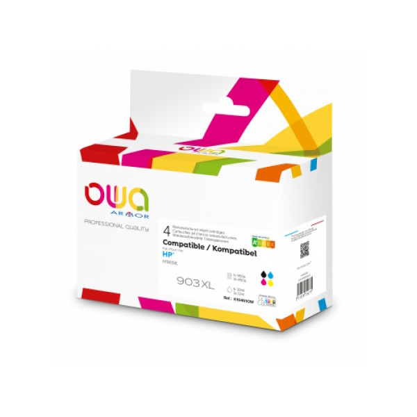Ct. reman. OWA: HP 903XL negro + 3-colores pack 4 (comp.T6M15AE/T6M03AE/T6M07AE/T6M11AE)