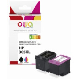 Ct. reman. OWA: HP 305XL negro + 305XL color pack 2 (comp.3YM62AE + 3YM63AE)