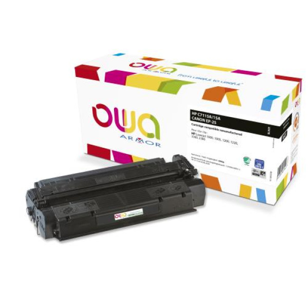 Toner reman OWA: HP Lj 1200 1220 1000 1005 3300 2.500p. Std C7115A / 15A / EP-25