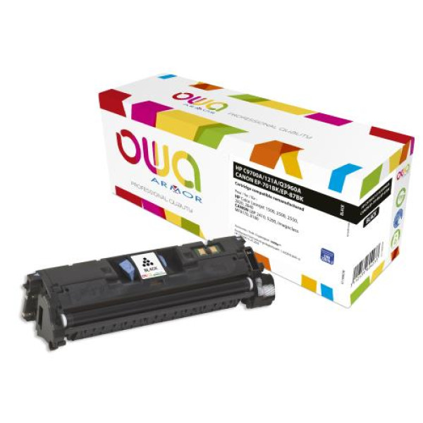Toner reman OWA: HP Color Lj 1500 2500 2820 2840 5.000p. Std C9700A / 121A negro