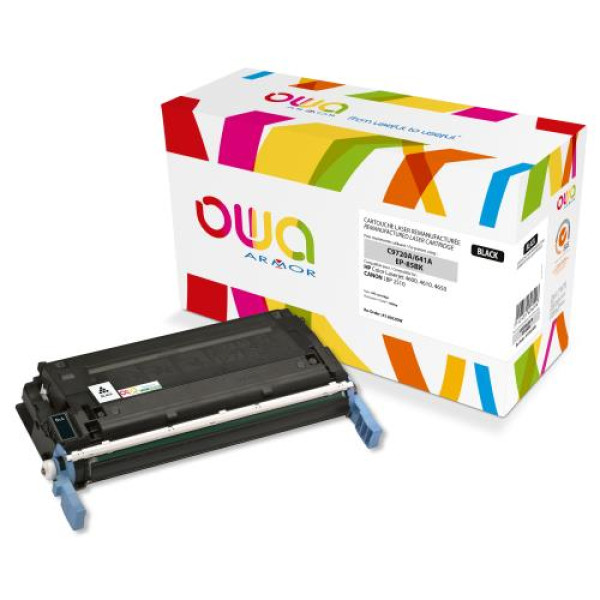 Toner reman OWA: HP Color Lj 4600 4610 4650 9.000p. Std C9720A / 641A negro