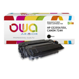 Toner reman OWA: HP Lj P3015 Ent 500 M525 M521 12.500p. HC CE255X / 55X